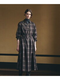 【ウォッシャブル】ブロックチェック ワンピース Paul Stuart ポール・スチュアート ワンピース・ドレス ワンピース ブラウン レッド ネイビー【送料無料】[Rakuten Fashion]