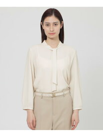 【ウォッシャブル/防しわ性/吸水速乾】エレガントジョーゼット ブラウス Paul Stuart ポール・スチュアート トップス シャツ・ブラウス ブルー ホワイト ベージュ ネイビー【送料無料】[Rakuten Fashion]