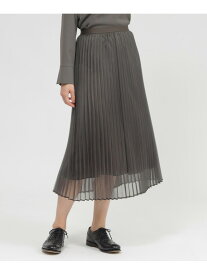 【SALE／20%OFF】【Nikkei magazine/eclat掲載】【ウォッシャブル】マットオーガンジー スカート Paul Stuart ポール・スチュアート スカート その他のスカート ネイビー グレー【RBA_E】【送料無料】[Rakuten Fashion]