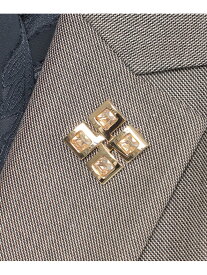 【Nikkei magazine掲載】Pモザイクブローチ Paul Stuart ポール・スチュアート アクセサリー・腕時計 ブローチ・コサージュ・バッジ シルバー ゴールド【送料無料】[Rakuten Fashion]