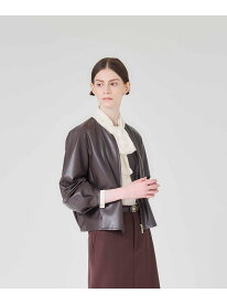 シンセティックレザー ブルゾン Paul Stuart ポール・スチュアート ジャケット・アウター ノーカラージャケット【送料無料】[Rakuten Fashion]