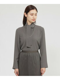 【Nikkei magazine掲載】【ウォッシャブル】ヴィーナスバックサテン ブラウス Paul Stuart ポール・スチュアート トップス シャツ・ブラウス ホワイト ネイビー【送料無料】[Rakuten Fashion]