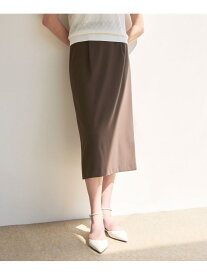 【SALE／25%OFF】【ウォッシャブル】ダブルサテン スカート Paul Stuart ポール・スチュアート スカート その他のスカート ホワイト ブラウン【RBA_E】【送料無料】[Rakuten Fashion]