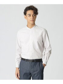 【SALE／61%OFF】バンドカラーシャツ Paul Stuart ポール・スチュアート トップス シャツ・ブラウス ホワイト ブラウン【RBA_E】【送料無料】[Rakuten Fashion]