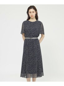 【SALE／28%OFF】【ウォッシャブル】ランダムドット ワンピース Paul Stuart ポール・スチュアート ワンピース・ドレス ワンピース ブラウン ネイビー【RBA_E】【送料無料】[Rakuten Fashion]