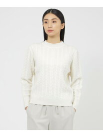 ウールカシミヤケーブル プルオーバー Paul Stuart ポール・スチュアート トップス ニット レッド ホワイト グリーン【送料無料】[Rakuten Fashion]