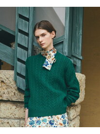 ウールカシミヤケーブル プルオーバー Paul Stuart ポール・スチュアート トップス ニット レッド ホワイト グリーン【送料無料】[Rakuten Fashion]