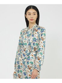 【ウォッシャブル】サラサフラワー ブラウス Paul Stuart ポール・スチュアート トップス シャツ・ブラウス ホワイト【送料無料】[Rakuten Fashion]