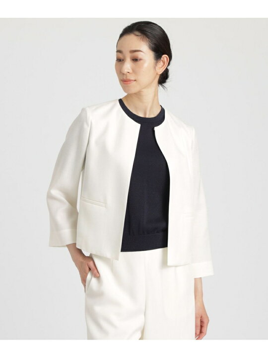楽天市場】【SALE／28%OFF】スラブツイル ノーカラージャケット 