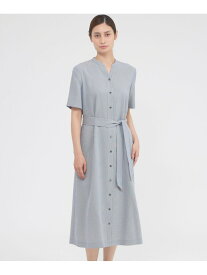 【WEB・一部店舗限定/ウォッシャブル/防しわ性/UV対策】フロータブルツイル ワンピース Paul Stuart ポール・スチュアート ワンピース・ドレス ワンピース ブルー ネイビー【送料無料】[Rakuten Fashion]