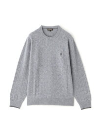 【WEB・一部店舗限定】ミニケーブル柄クルーネックセーター Paul Stuart ポール・スチュアート トップス ニット ブルー ベージュ ネイビー グレー【送料無料】[Rakuten Fashion]