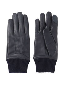 【WEB限定】レザーニットコンビグローブ Paul Stuart ポール・スチュアート ファッション雑貨 手袋 ブラック ベージュ ネイビー グレー【送料無料】[Rakuten Fashion]