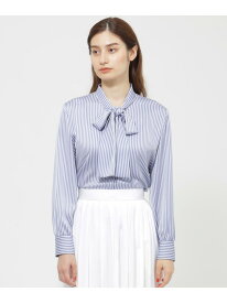 【再入荷】【ウォッシャブル】ソフトサテンストライプ ブラウス Paul Stuart ポール・スチュアート トップス シャツ・ブラウス ネイビー レッド ブルー【送料無料】[Rakuten Fashion]