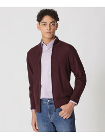 ダイヤ柄フルジップセーター Paul Stuart ポール・スチュアート トップス ニット レッド ネイビー カーキグリーン ベージュ【送料無料】[Rakuten Fashion]