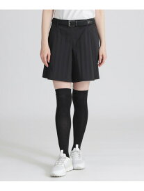 【GOLF】シャドウストライプゴルフキュロットスカート Paul Stuart ポール・スチュアート スカート ミニスカート ブラック【送料無料】[Rakuten Fashion]