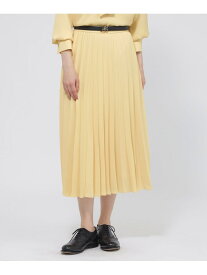【ウォッシャブル/防しわ性】バックサテンジョーゼット スカート Paul Stuart ポール・スチュアート スカート その他のスカート ネイビー イエロー【送料無料】[Rakuten Fashion]