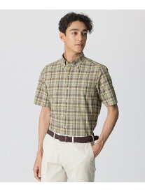 【SALE／21%OFF】マドラスチェック柄 パナマシャツ(半袖シャツ) Paul Stuart ポール・スチュアート トップス シャツ・ブラウス ベージュ ネイビー【RBA_E】【送料無料】[Rakuten Fashion]