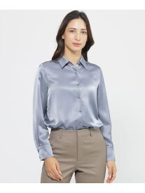 【SALE／36%OFF】【Nikkei magazine掲載】【ウォッシャブル】シャイニーサテン ブラウス Paul Stuart ポール・スチュアート トップス シャツ・ブラウス レッド ブルー ベージュ【RBA_E】【送料無料】[Rakuten Fashion]