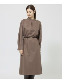 【SALE／57%OFF】バランサーシルキー ワンピース Paul Stuart ポール・スチュアート ワンピース・ドレス ワンピース ブラウン ネイビー ブルー【RBA_E】【送料無料】[Rakuten Fashion]