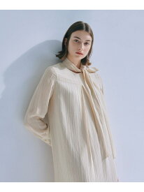 【SALE／22%OFF】ラメジャガードストライプ ワンピース Paul Stuart ポール・スチュアート ワンピース・ドレス ワンピース ベージュ ネイビー【RBA_E】【送料無料】[Rakuten Fashion]