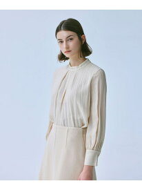 【SALE／36%OFF】ラメジャガードストライプ ブラウス Paul Stuart ポール・スチュアート トップス シャツ・ブラウス ベージュ ネイビー【RBA_E】【送料無料】[Rakuten Fashion]