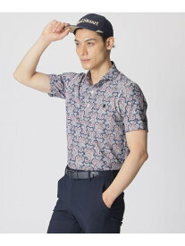 【SALE／60%OFF】【GOLF】ペイズリープリントストレッチポロシャツ(吸水速乾・UVカット) Paul Stuart ポール・スチュアート トップス ポロシャツ グレー ブルー【RBA_E】【送料無料】[Rakuten Fashion]