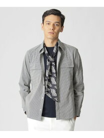 【SALE／25%OFF】ドットエアチェックシャツジャケット Paul Stuart ポール・スチュアート トップス シャツ・ブラウス カーキグリーン グレー【RBA_E】【送料無料】[Rakuten Fashion]