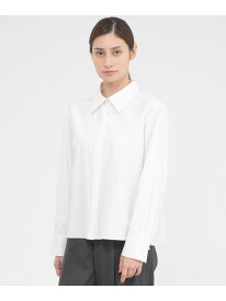 【eclat掲載】【ウォッシャブル】コットンブロード ブラウス Paul Stuart ポール・スチュアート トップス シャツ・ブラウス ホワイト ブルー【送料無料】[Rakuten Fashion]