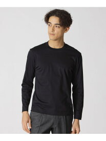 【SALE／10%OFF】「Dress Tee Shirts」 コットンスムースロングスリーブドレスTシャツ/長袖カットソー Paul Stuart ポール・スチュアート トップス カットソー・Tシャツ ブラック ホワイト【RBA_E】【送料無料】[Rakuten Fashion]