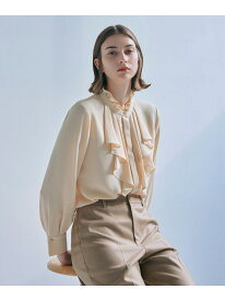 【SALE／22%OFF】【ウォッシャブル】トリアセジョーゼット ブラウス Paul Stuart ポール・スチュアート トップス シャツ・ブラウス グリーン ホワイト イエロー【RBA_E】【送料無料】[Rakuten Fashion]