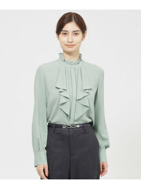 【SALE／22%OFF】【ウォッシャブル】トリアセジョーゼット ブラウス Paul Stuart ポール・スチュアート トップス シャツ・ブラウス グリーン ホワイト イエロー【RBA_E】【送料無料】[Rakuten Fashion]