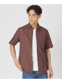 ミニフラワープリント ミラクルウェーブ半袖シャツ Paul Stuart ポール・スチュアート トップス シャツ・ブラウス レッド ブルー【送料無料】[Rakuten Fashion]