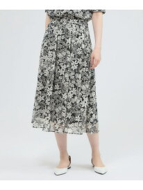 【SALE／25%OFF】【ウォッシャブル】ブラッシュフラワー スカート Paul Stuart ポール・スチュアート スカート その他のスカート ブラック グリーン【RBA_E】【送料無料】[Rakuten Fashion]