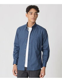 ジオメトリック柄長袖ボタンダウンシャツ Paul Stuart ポール・スチュアート トップス シャツ・ブラウス パープル ネイビー【送料無料】[Rakuten Fashion]