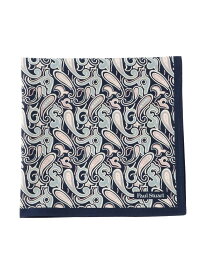 ペイズリー柄プリントハンカチ Paul Stuart ポール・スチュアート ファッション雑貨 ハンカチ・ハンドタオル パープル ブルー ネイビー カーキグリーン[Rakuten Fashion]