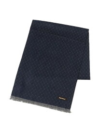 シルクスフレストール/パケ柄 Paul Stuart ポール・スチュアート ファッション雑貨 マフラー・ストール・ネックウォーマー ネイビー グレー【送料無料】[Rakuten Fashion]