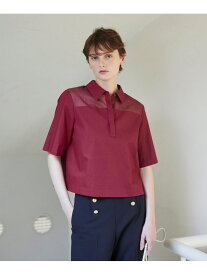 【SALE／29%OFF】【ウォッシャブル】ソフトオーガンジー ブラウス Paul Stuart ポール・スチュアート トップス シャツ・ブラウス ブルー ワインレッド【RBA_E】【送料無料】[Rakuten Fashion]