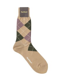 アーガイル柄ソックス Paul Stuart ポール・スチュアート 靴下・レッグウェア 靴下 ベージュ グレー ブルー[Rakuten Fashion]