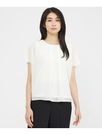 【SALE／28%OFF】【ウォッシャブル】カットジョーゼット/フィンリーフライス ブラウス Paul Stuart ポール・スチュアート トップス シャツ・ブラウス ネイビー ピンク ホワイト【RBA_E】【送料無料】[Rakuten Fashion]