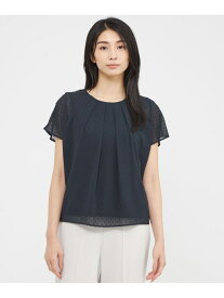 【ウォッシャブル】カットジョーゼット/フィンリーフライス ブラウス Paul Stuart ポール・スチュアート トップス シャツ・ブラウス ネイビー ピンク ホワイト【送料無料】[Rakuten Fashion]