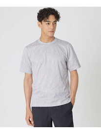 リーフ柄ジャカードTシャツ(半袖) Paul Stuart ポール・スチュアート トップス カットソー・Tシャツ ネイビー ホワイト【送料無料】[Rakuten Fashion]