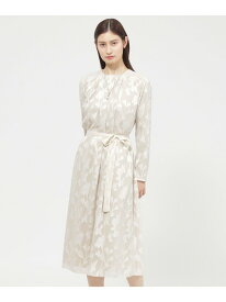 【SALE／20%OFF】【ウォッシャブル】フラワーシフォンカットジャガード ワンピース Paul Stuart ポール・スチュアート ワンピース・ドレス ワンピース ネイビー ベージュ【RBA_E】【送料無料】[Rakuten Fashion]