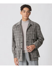 【SALE／50%OFF】【数量限定】「COLLECTION LINE」グレナカートチェック柄 コットンベロア チョアジャケット Paul Stuart ポール・スチュアート ジャケット・アウター ブルゾン・ジャンパー グレー【RBA_E】【送料無料】[Rakuten Fashion]