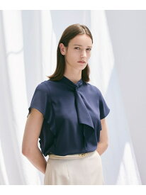 【SALE／24%OFF】【ウォッシャブル】トリアセ梨地 ブラウス Paul Stuart ポール・スチュアート トップス シャツ・ブラウス ホワイト ネイビー【RBA_E】【送料無料】[Rakuten Fashion]