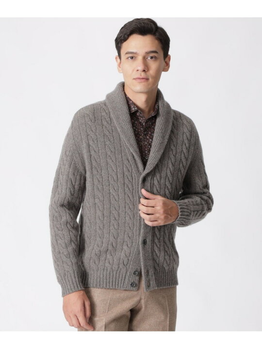 楽天市場】【SALE／40%OFF】ウールカシミヤケーブルショールカラー 