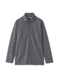 【SALE／36%OFF】【GOLF】ジオメトリックプリント・ポロ Paul Stuart ポール・スチュアート トップス ポロシャツ グレー ネイビー【RBA_E】【送料無料】[Rakuten Fashion]