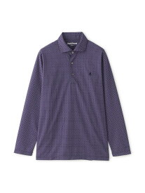 【SALE／36%OFF】【GOLF】ジオメトリックプリント・ポロ Paul Stuart ポール・スチュアート トップス ポロシャツ グレー ネイビー【RBA_E】【送料無料】[Rakuten Fashion]