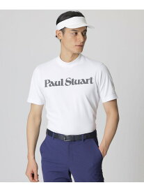 【GOLF】カミフロゴプリントモックネックTシャツ(吸水速乾・UVカット) Paul Stuart ポール・スチュアート トップス カットソー・Tシャツ ホワイト ブラック【送料無料】[Rakuten Fashion]