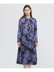 【SALE／28%OFF】【ウォッシャブル】オリエンタルフラワープリント ワンピース Paul Stuart ポール・スチュアート ワンピース・ドレス ワンピース ピンク ネイビー【RBA_E】【送料無料】[Rakuten Fashion]