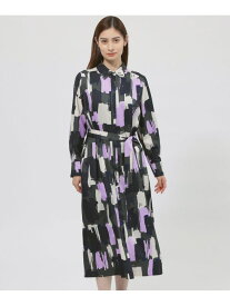 【SALE／22%OFF】アートプリント ワンピース Paul Stuart ポール・スチュアート ワンピース・ドレス ワンピース ネイビー【RBA_E】【送料無料】[Rakuten Fashion]